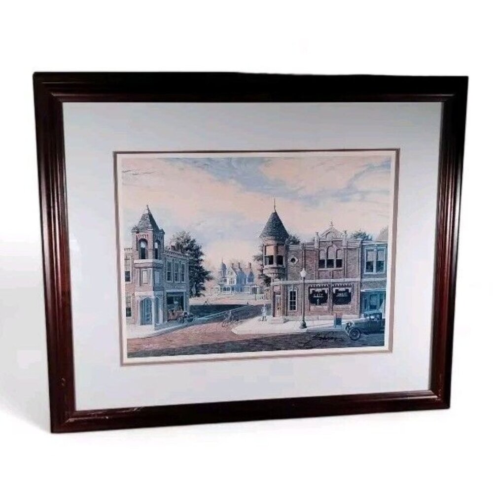 Vtg Signed Randy Souders Saturday Morning Rexall Coca Cola Americana 24x20 Wood